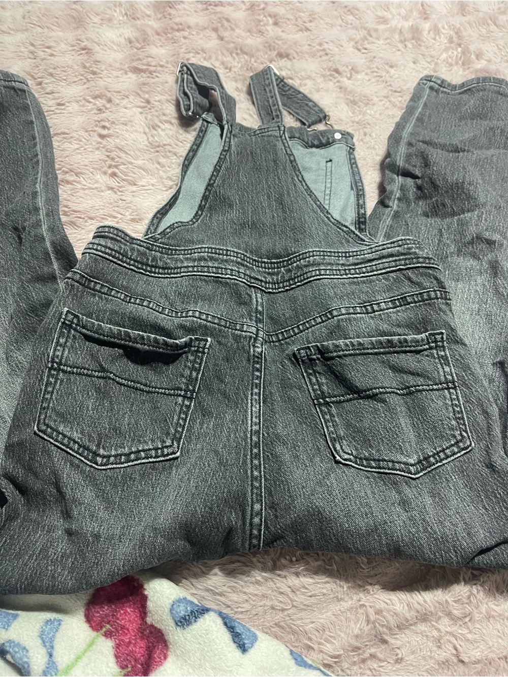 Kids’ Gray Denim Overalls Jeans - L (10/12)